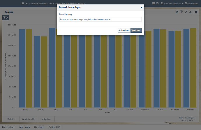 Erstellung eines Lesezeichens